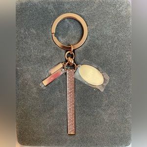 THINGS REMEMBERED Gold and Crystal-Encrusted Keychain
